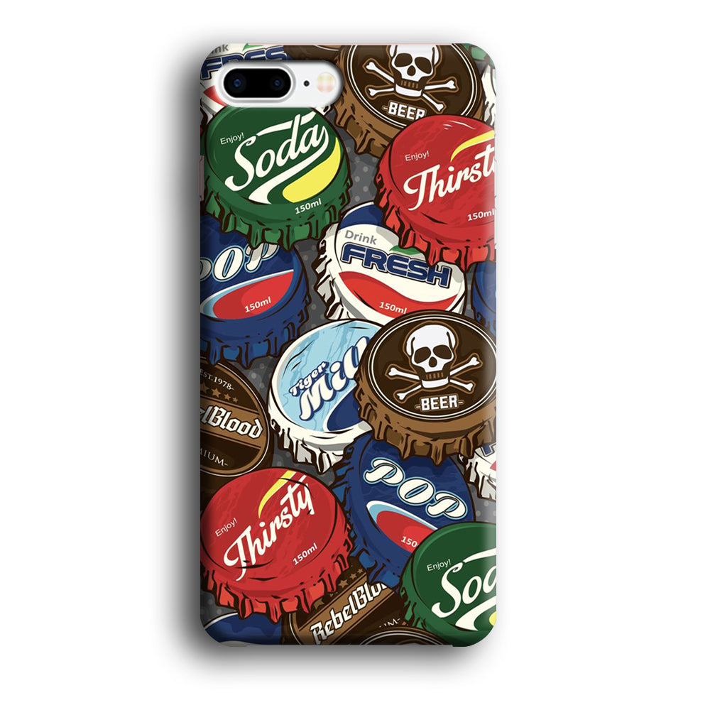 Bottle Cap Doodle iPhone 8 Plus Case