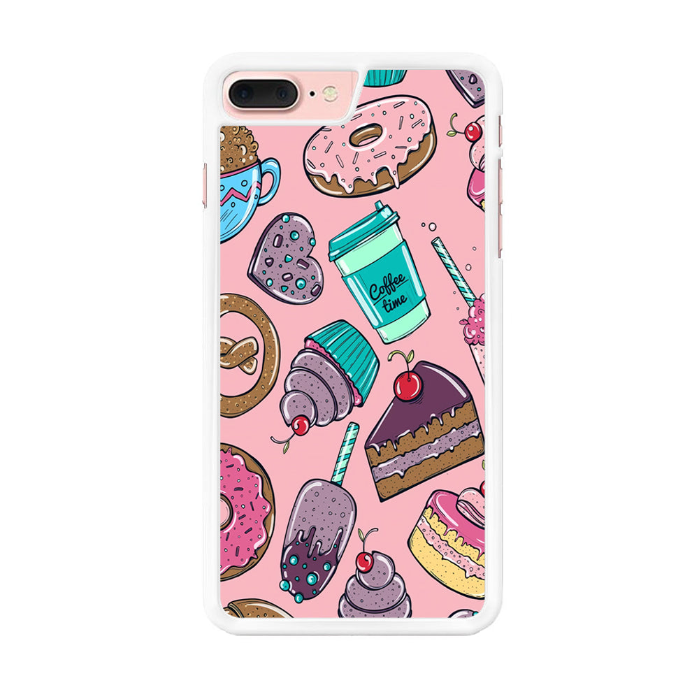 Cake and Snack Doodle iPhone 8 Plus Case