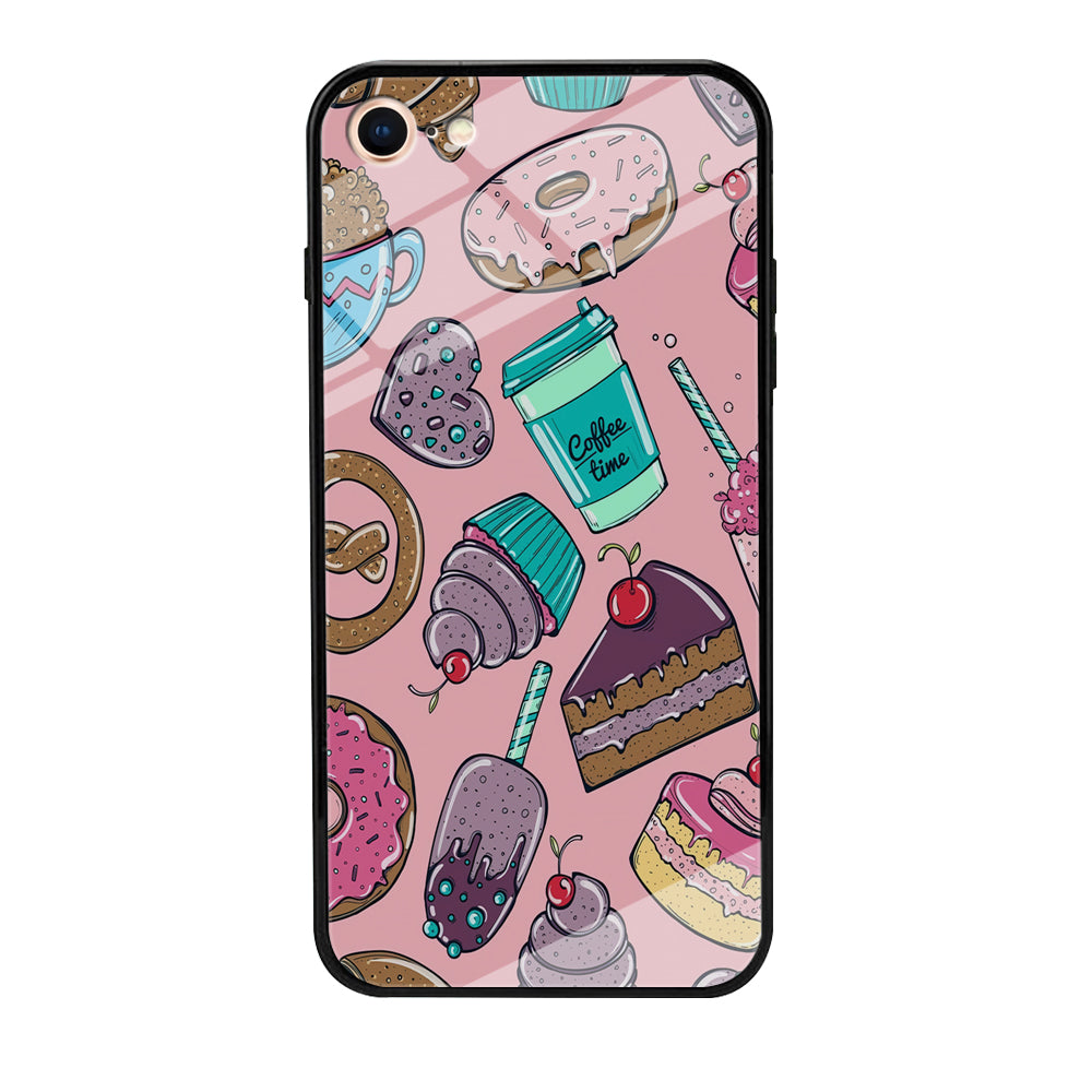 Cake and Snack Doodle iPhone 8 Case