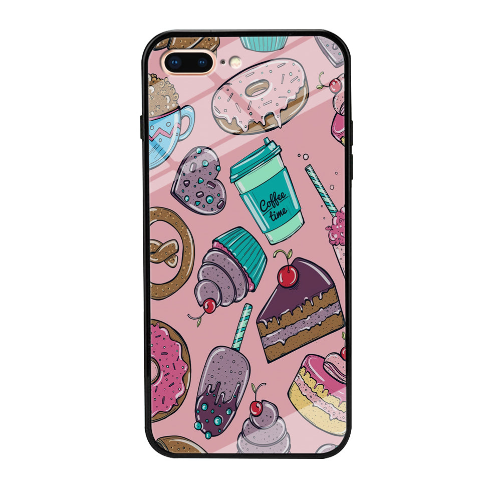 Cake and Snack Doodle iPhone 8 Plus Case