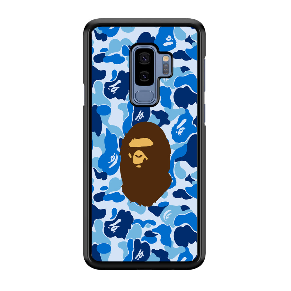 Camo Blue Head Monkey Samsung Galaxy S9 Plus Case