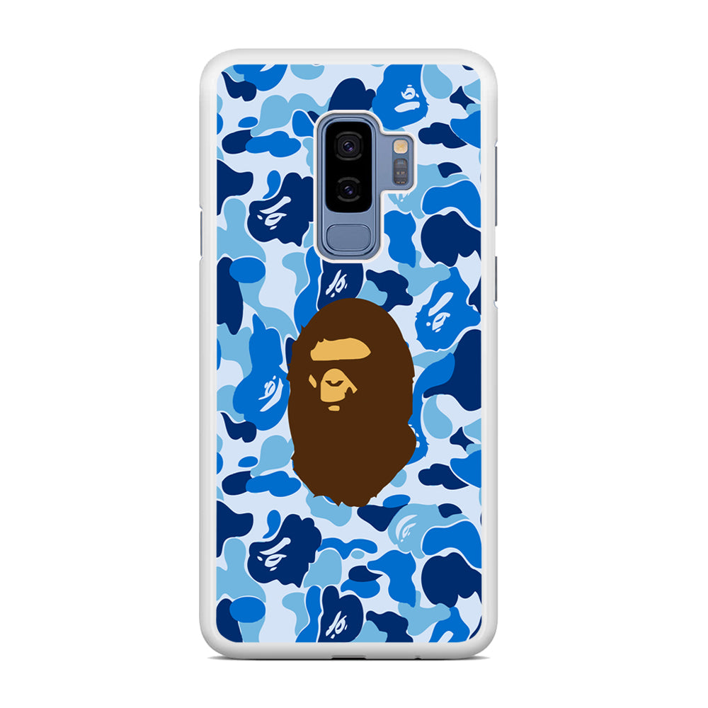 Camo Blue Head Monkey Samsung Galaxy S9 Plus Case