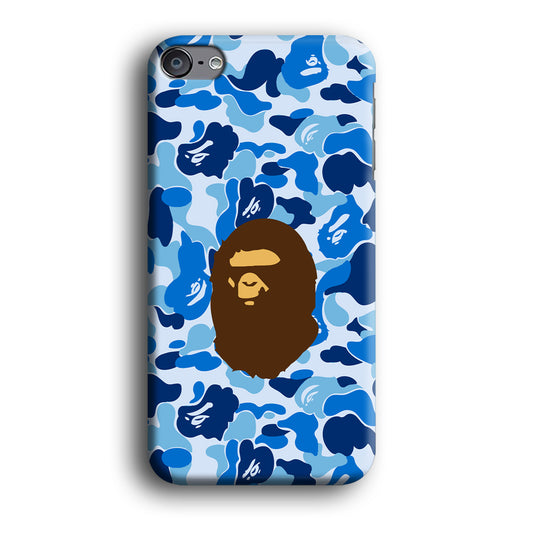 Camo Blue Head Monkey iPod Touch 6 Case