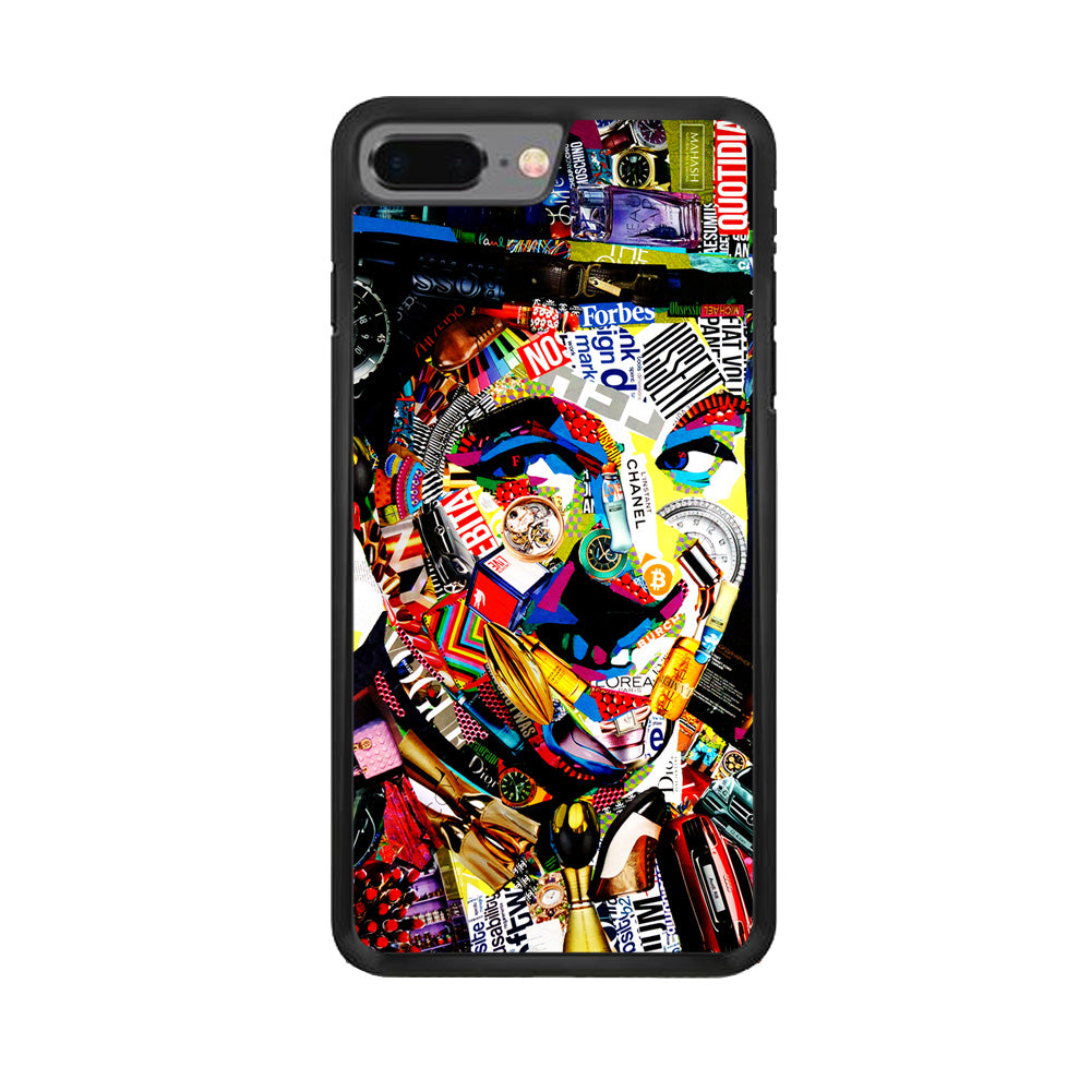 Charlie Chaplin Abstract Art iPhone 8 Plus Case