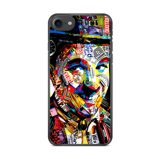 Charlie Chaplin Abstract Art iPhone 8 Case