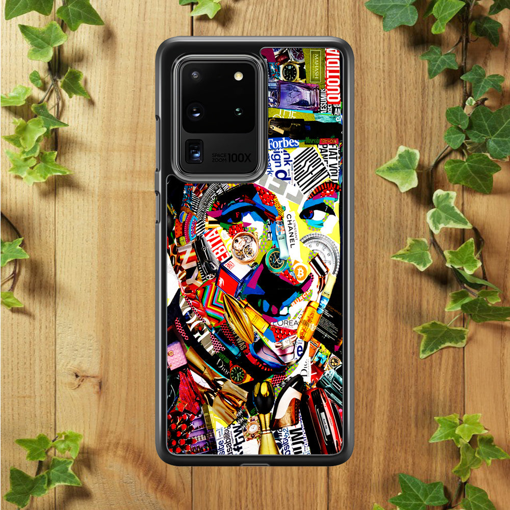 Charlie Chaplin Abstract Art Samsung Galaxy S20 Ultra Case