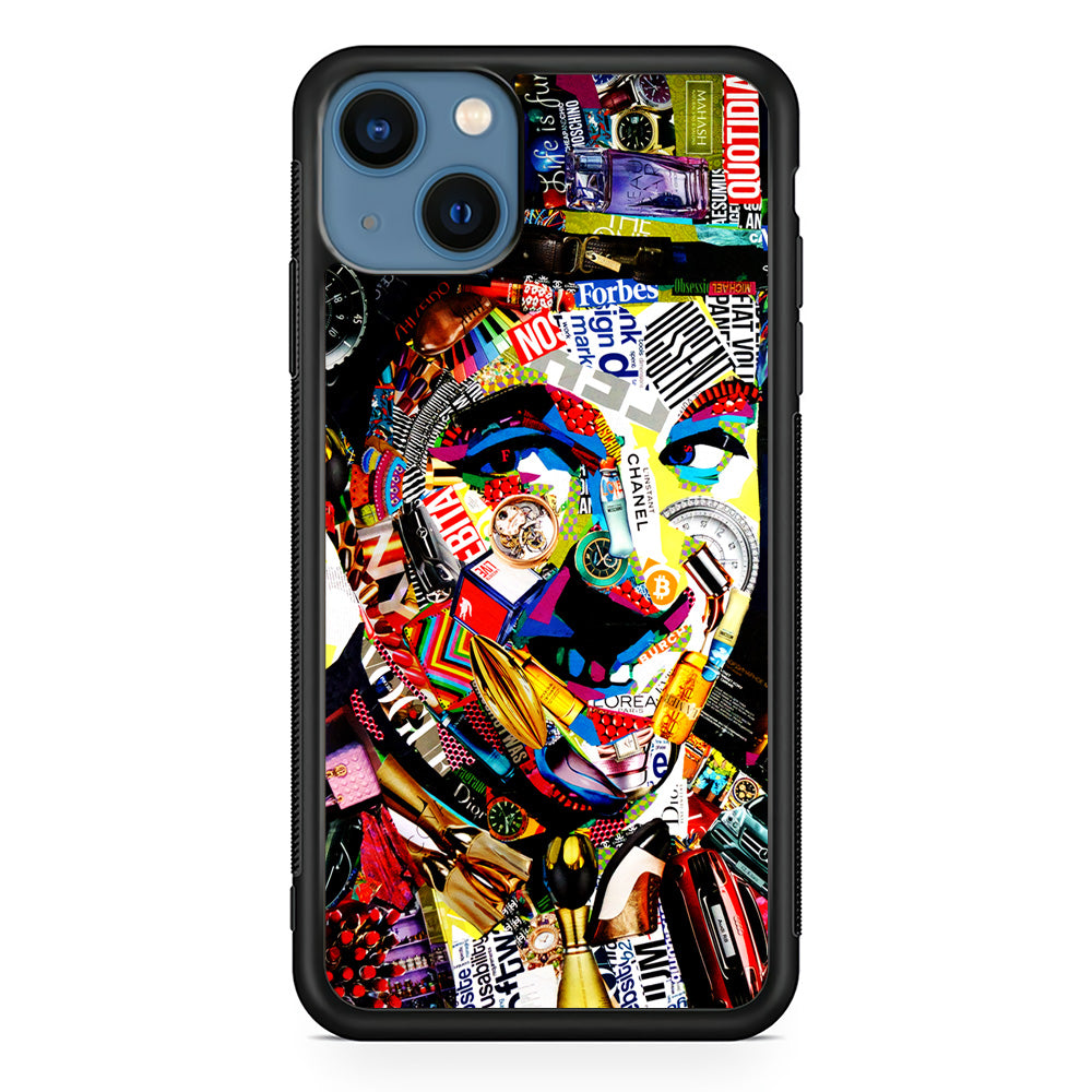 Charlie Chaplin Abstract Art iPhone 13 Mini Case