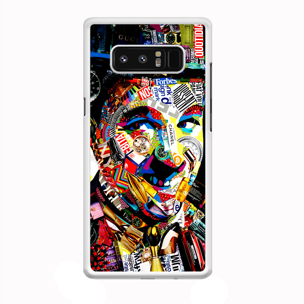 Charlie Chaplin Abstract Art Samsung Galaxy Note 8 Case