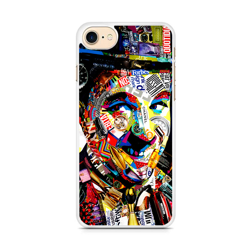 Charlie Chaplin Abstract Art iPhone 8 Case