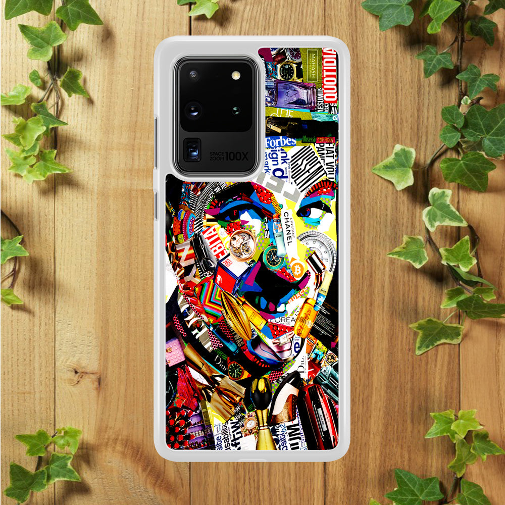 Charlie Chaplin Abstract Art Samsung Galaxy S20 Ultra Case