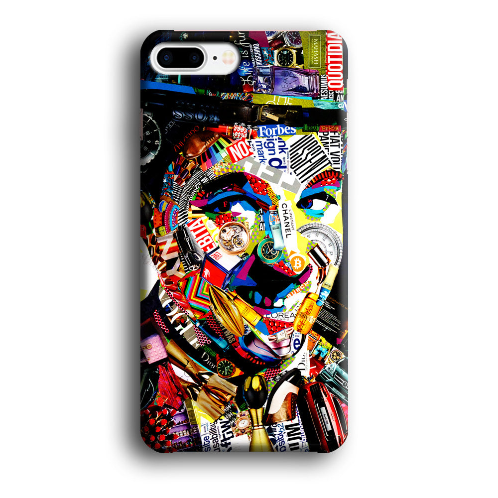 Charlie Chaplin Abstract Art iPhone 8 Plus Case