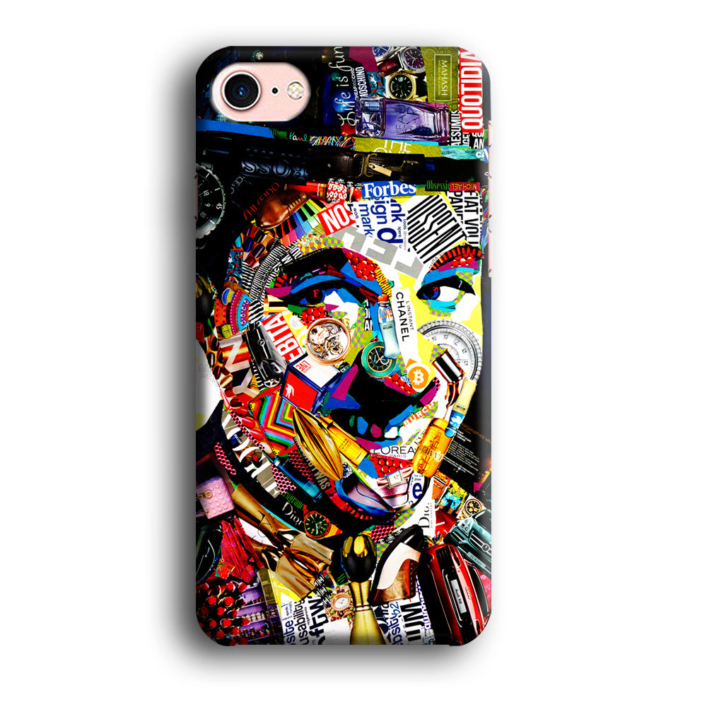 Charlie Chaplin Abstract Art iPhone 8 Case