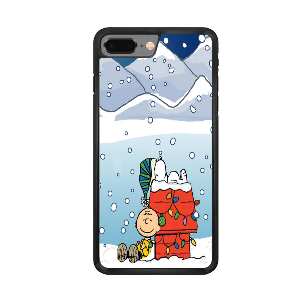 Charlie and Snoopy Sleep on The Snow iPhone 8 Plus Case