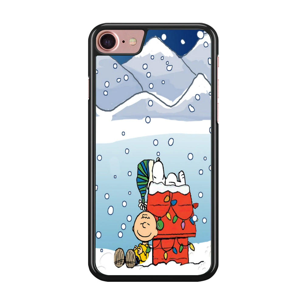 Charlie and Snoopy Sleep on The Snow iPhone 8 Case