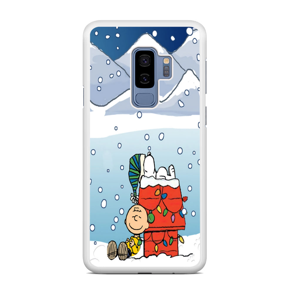 Charlie and Snoopy Sleep on The Snow Samsung Galaxy S9 Plus Case