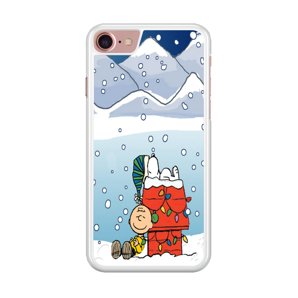 Charlie and Snoopy Sleep on The Snow iPhone 8 Case