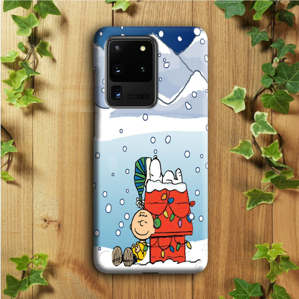 Charlie and Snoopy Sleep on The Snow Samsung Galaxy S20 Ultra Case