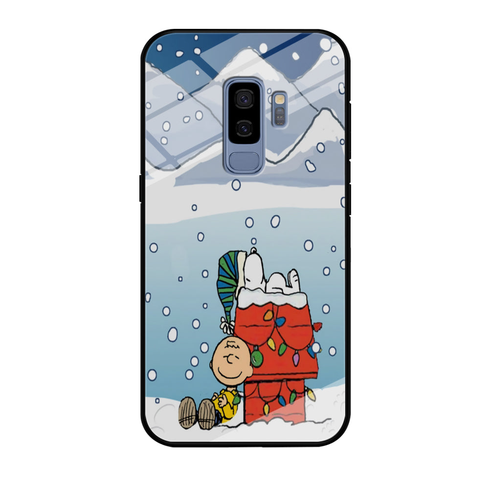 Charlie and Snoopy Sleep on The Snow Samsung Galaxy S9 Plus Case