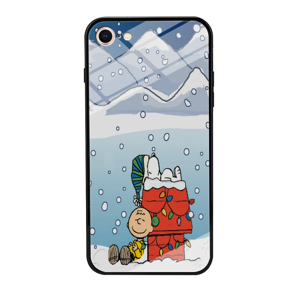 Charlie and Snoopy Sleep on The Snow iPhone 8 Case