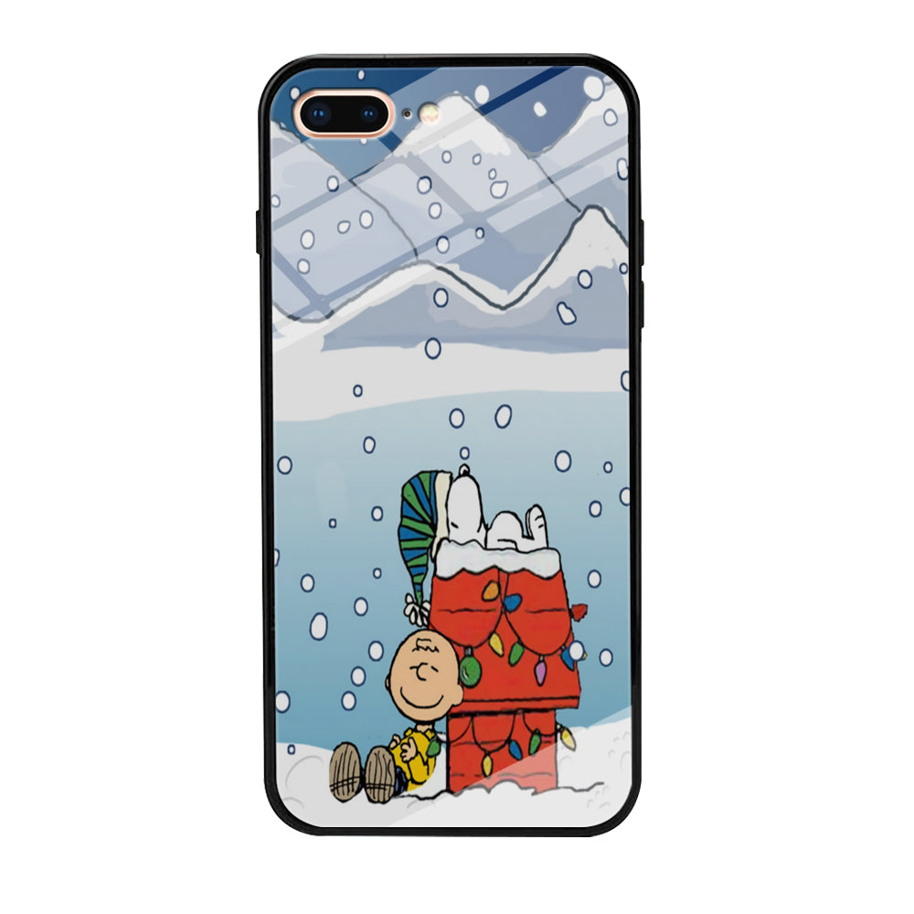 Charlie and Snoopy Sleep on The Snow iPhone 8 Plus Case