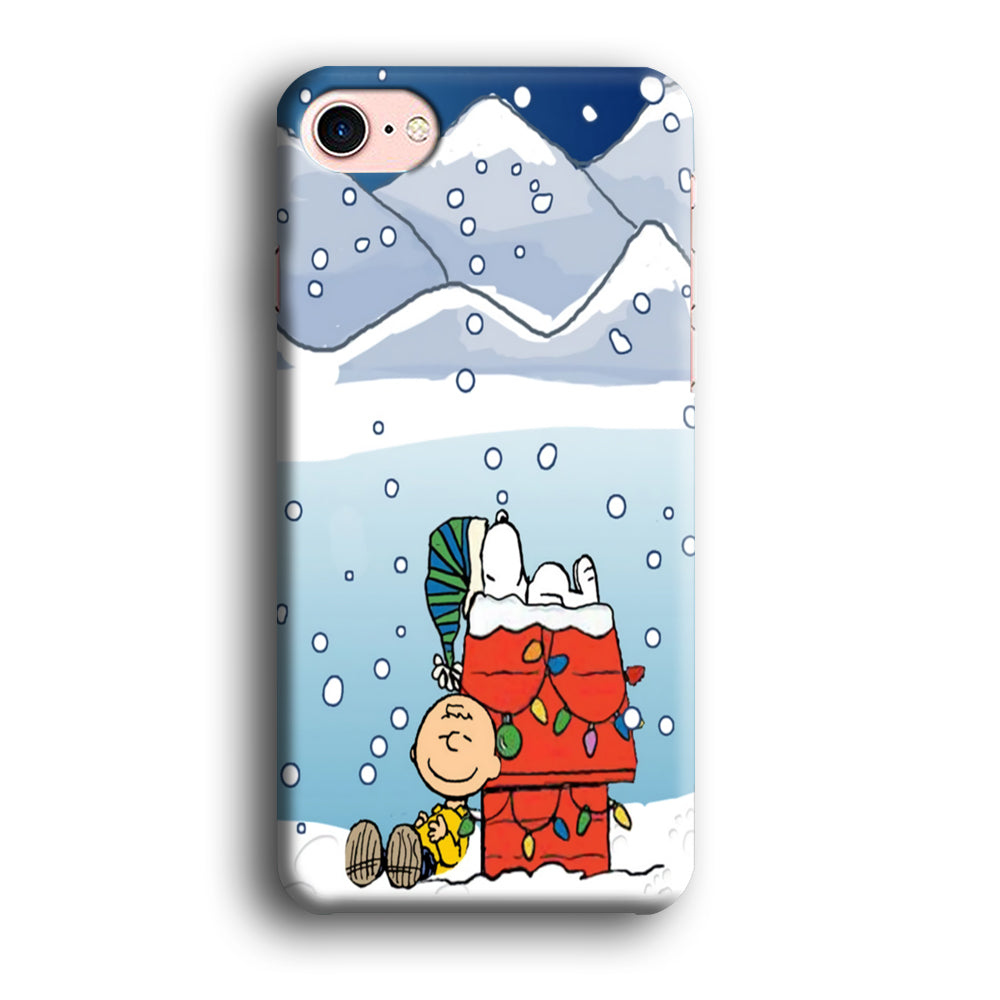 Charlie and Snoopy Sleep on The Snow iPhone 8 Case