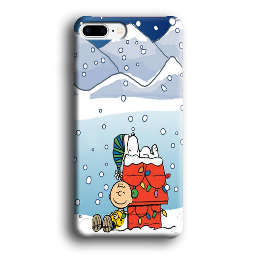 Charlie and Snoopy Sleep on The Snow iPhone 8 Plus Case