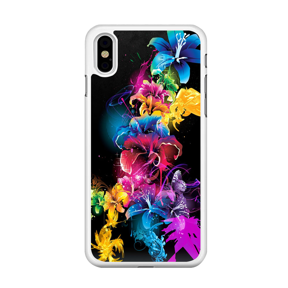 Colorful Flower Art iPhone Xs Case