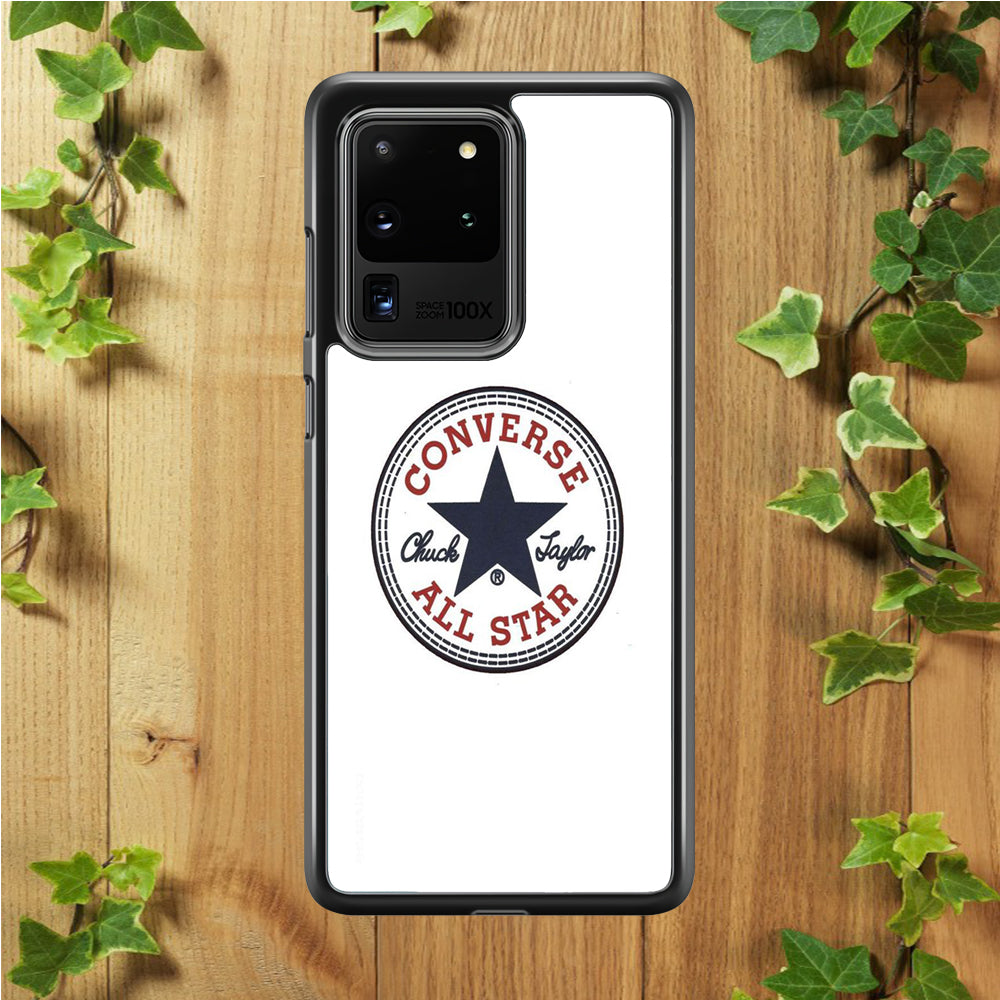 Converse Logo White Samsung Galaxy S20 Ultra Case