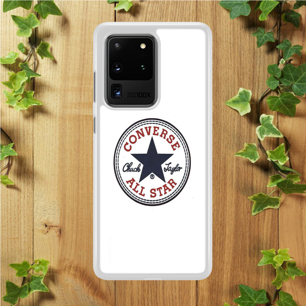 Converse Logo White Samsung Galaxy S20 Ultra Case