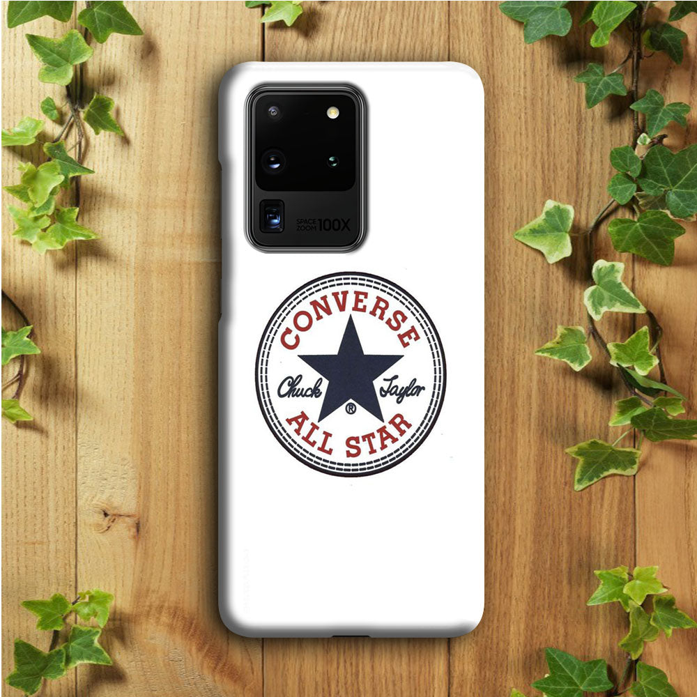 Converse Logo White Samsung Galaxy S20 Ultra Case