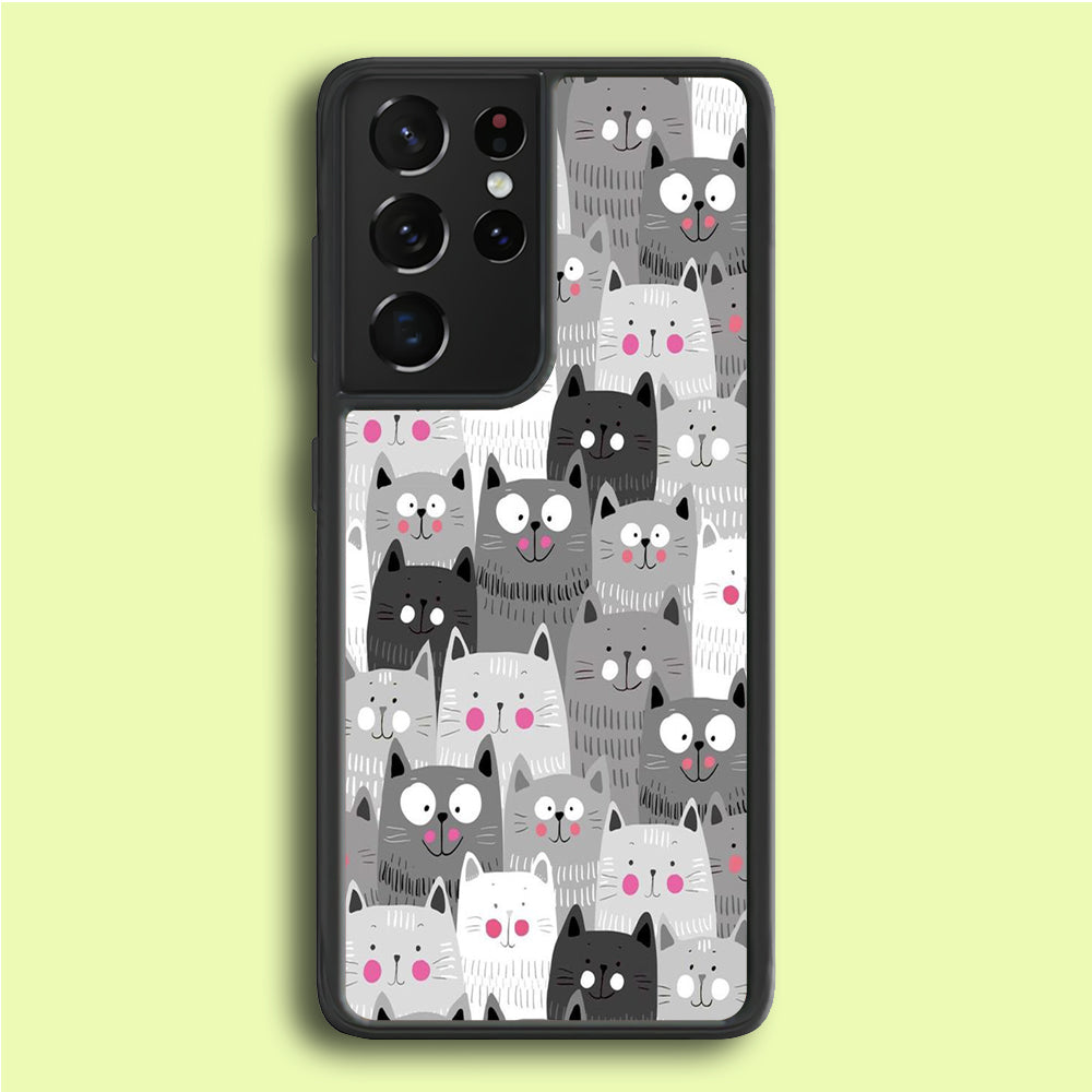 Cute Cat 001 Samsung Galaxy S21 Ultra Case