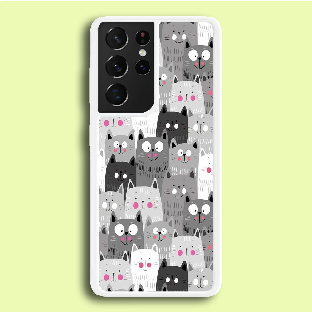 Cute Cat 001 Samsung Galaxy S21 Ultra Case