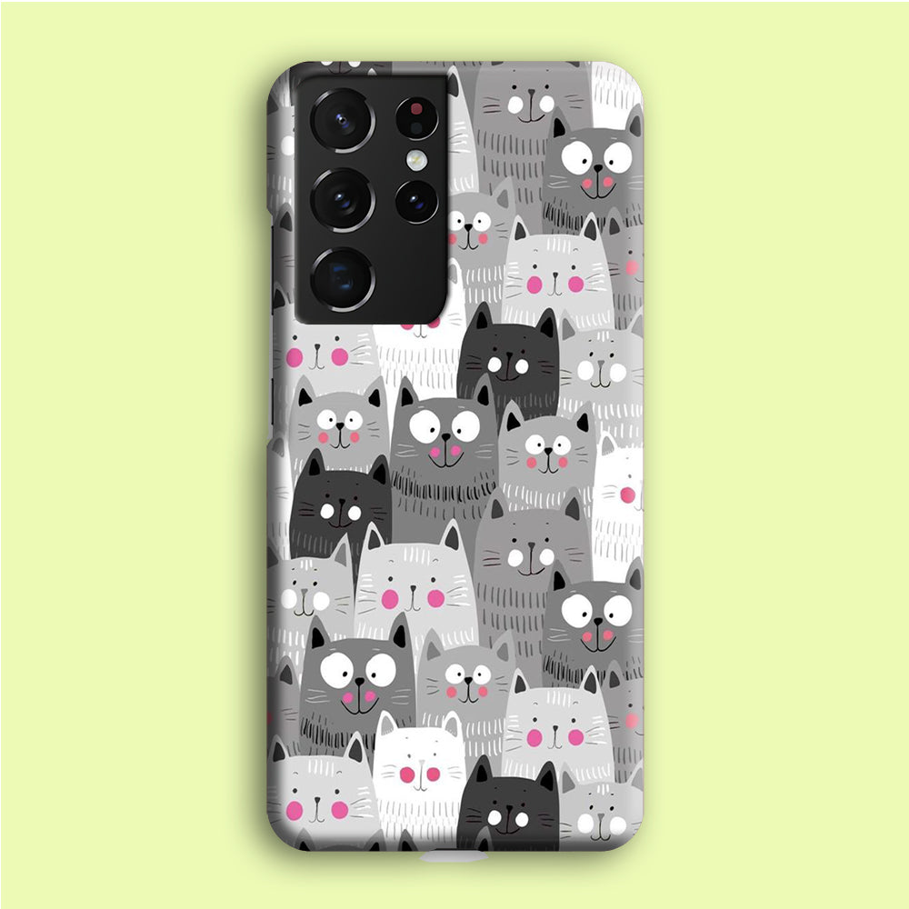 Cute Cat 001 Samsung Galaxy S21 Ultra Case