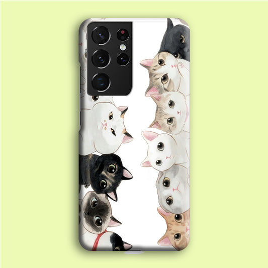 Cute Cat 002 Samsung Galaxy S21 Ultra Case