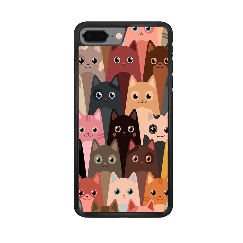 Cute Cat Doodle iPhone 8 Plus Case