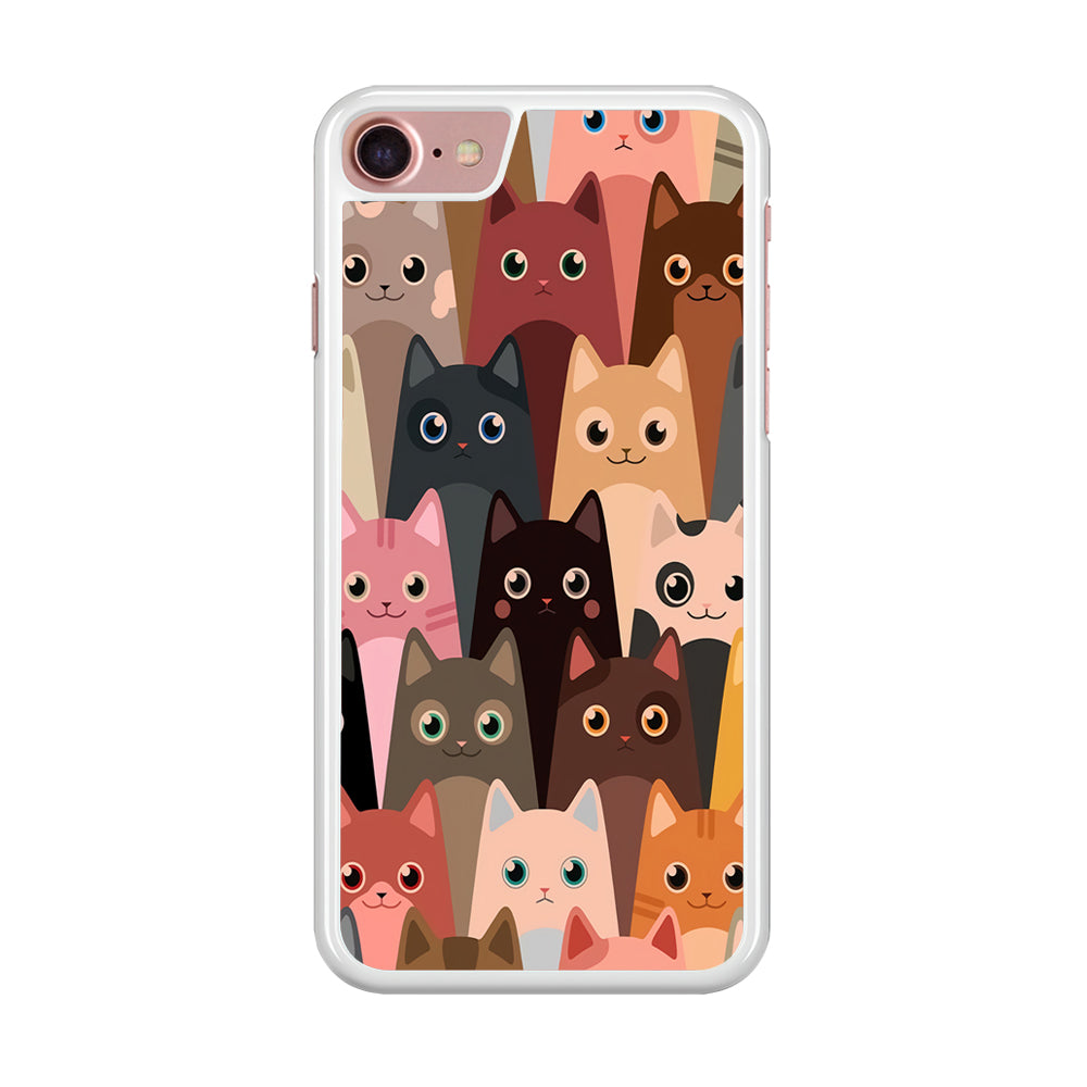 Cute Cat Doodle iPhone 8 Case