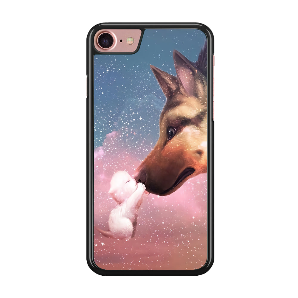 Cute Cat Kiss Dog iPhone 8 Case