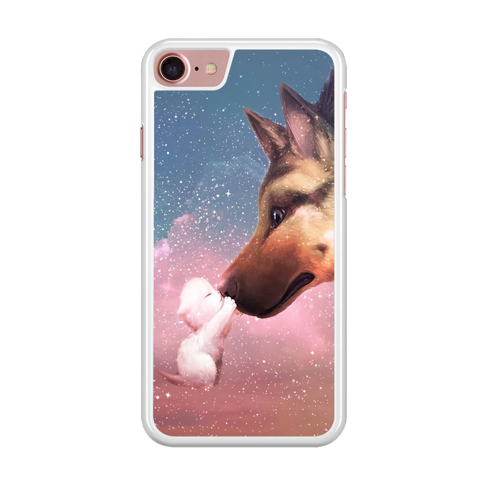 Cute Cat Kiss Dog iPhone 8 Case