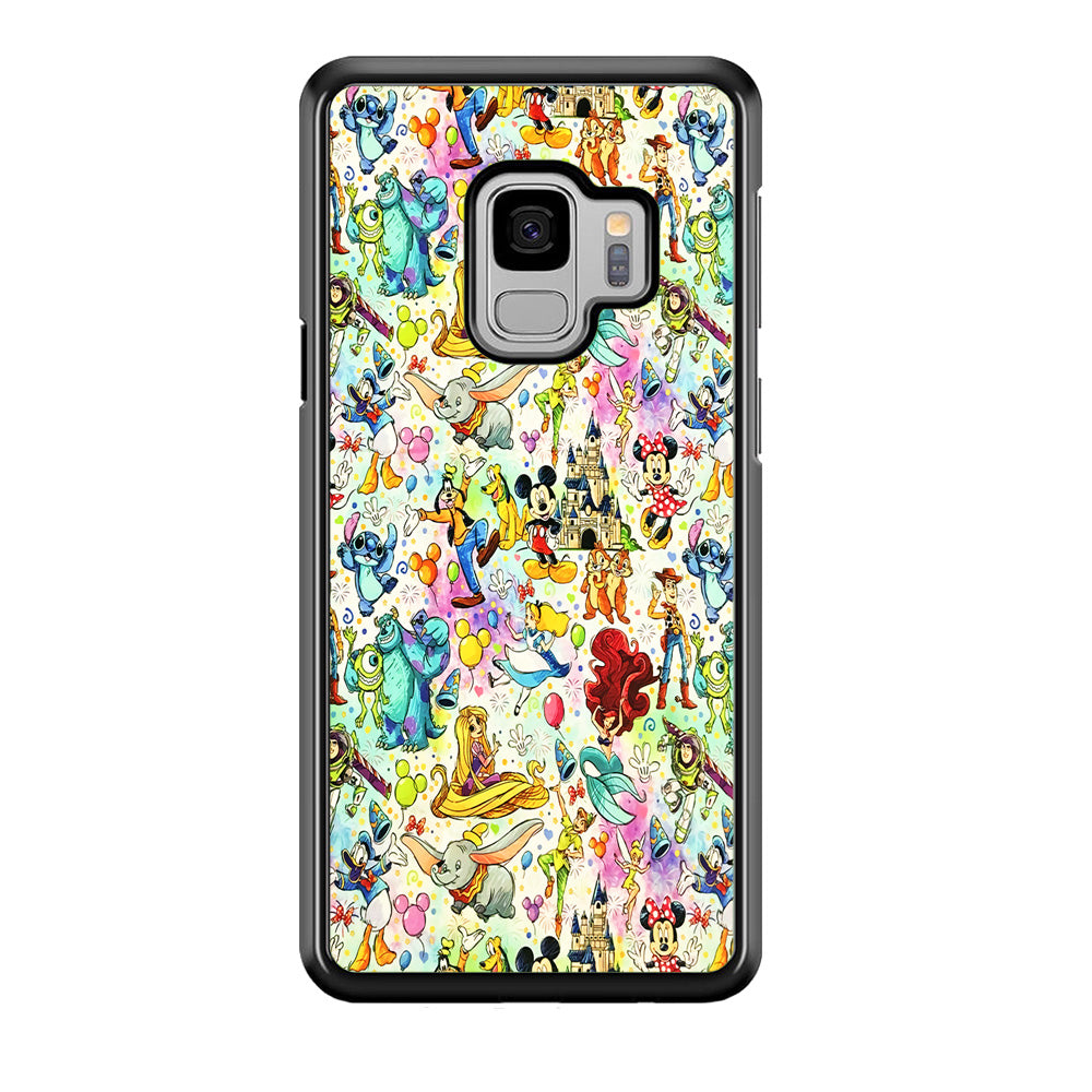 Cute Disney Characters Collage Samsung Galaxy S9 Case