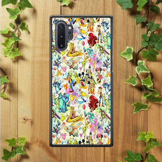 Cute Disney Characters Collage Samsung Galaxy Note 10 Plus Case