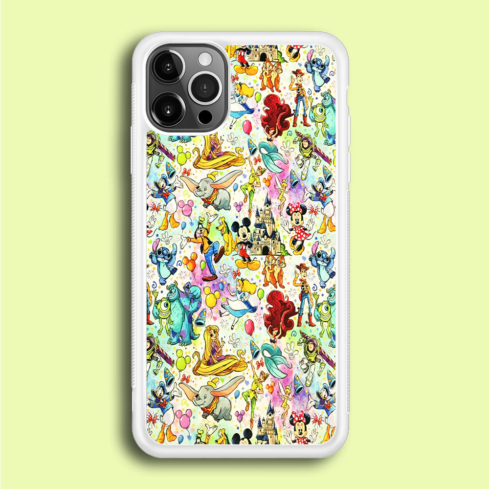 Cute Disney Characters Collage iPhone 12 Pro Case