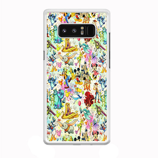 Cute Disney Characters Collage Samsung Galaxy Note 8 Case