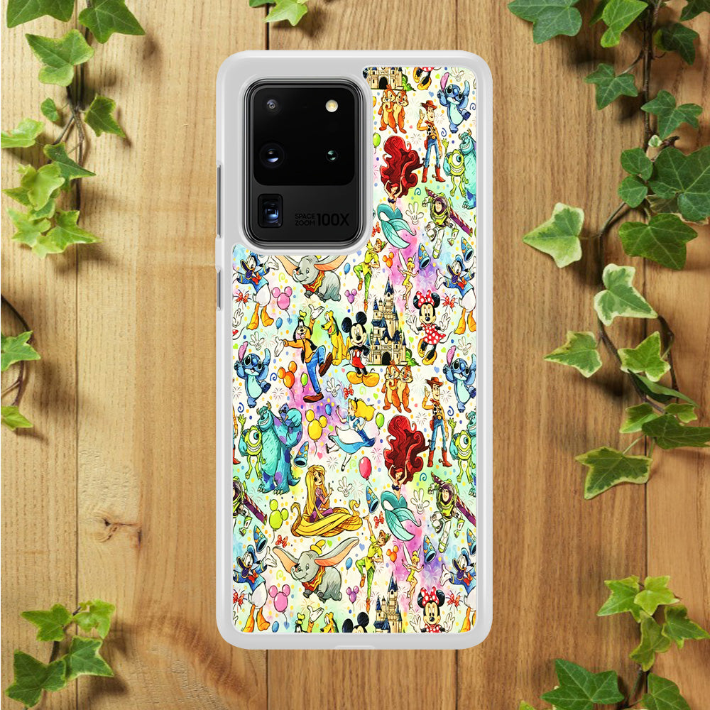 Cute Disney Characters Collage Samsung Galaxy S20 Ultra Case