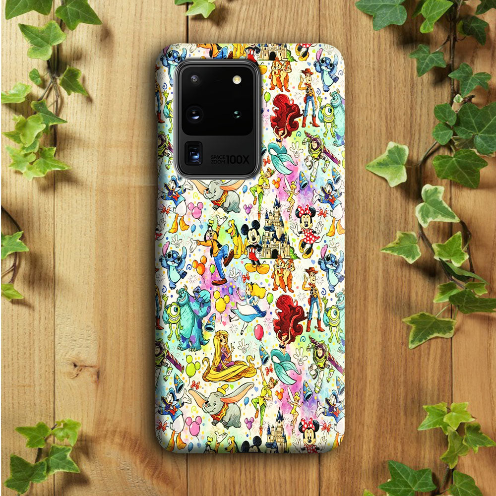 Cute Disney Characters Collage Samsung Galaxy S20 Ultra Case