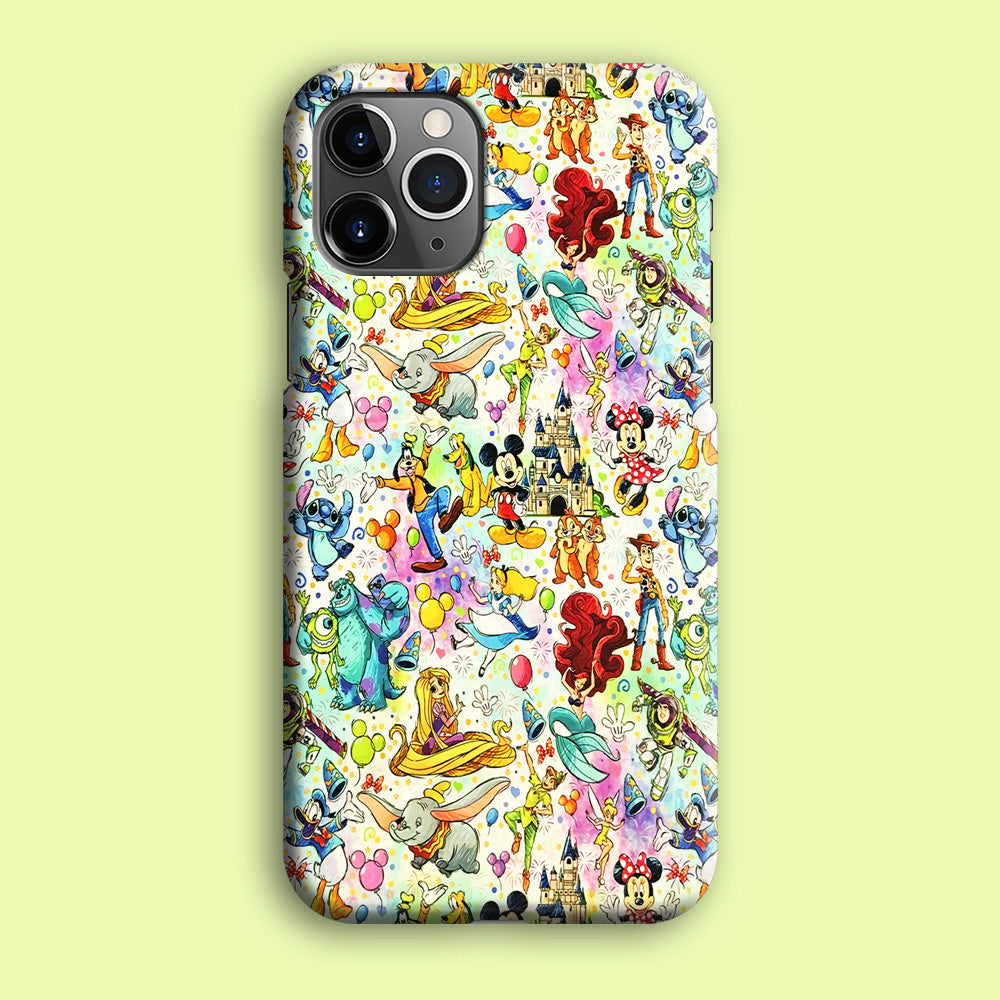 Cute Disney Characters Collage iPhone 12 Pro Case