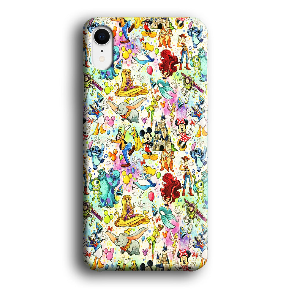 Cute Disney Characters Collage iPhone XR Case