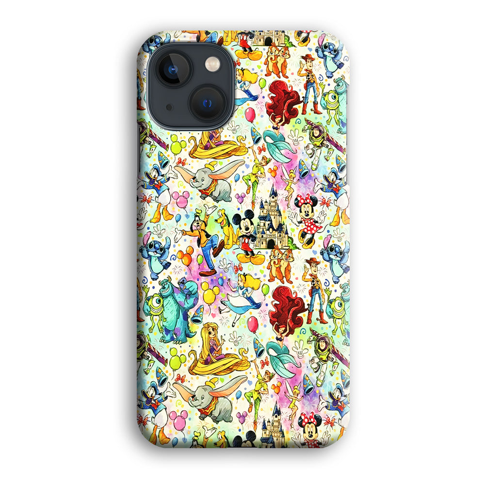 Cute Disney Characters Collage iPhone 13 Pro Case