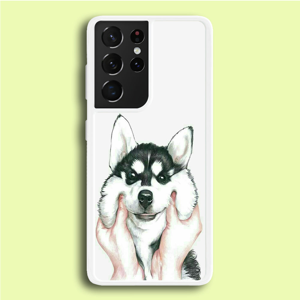 Cute Face Dog 001 Samsung Galaxy S21 Ultra Case