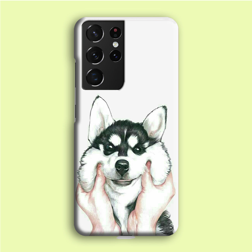 Cute Face Dog 001 Samsung Galaxy S21 Ultra Case