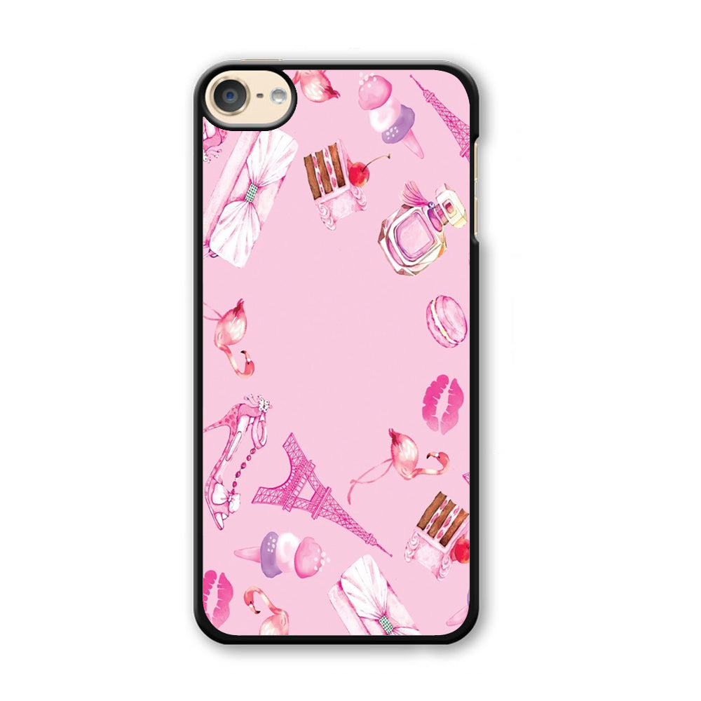 Cute Girly Pink Doodle iPod Touch 6 Case